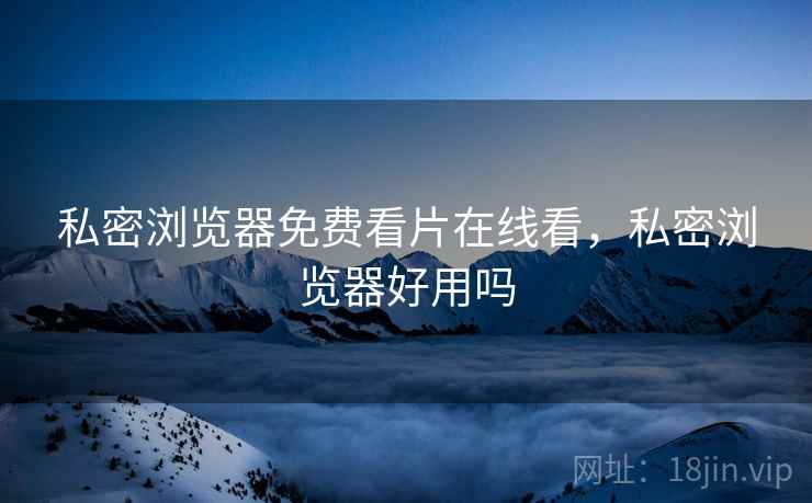 私密浏览器免费看片在线看，私密浏览器好用吗