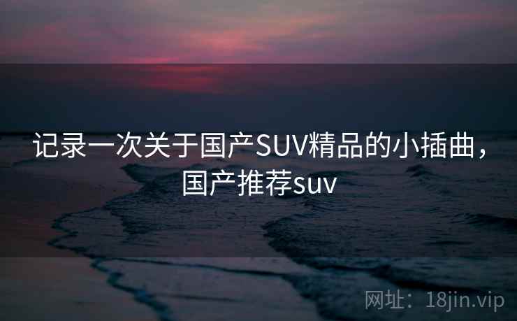 记录一次关于国产SUV精品的小插曲，国产推荐suv